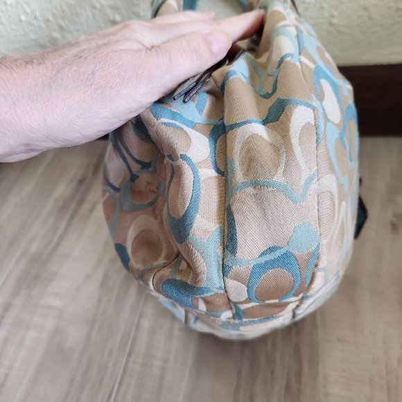 Coach Soho Lynn Signature Optic Shoulder Bag Hobo - Picture 6 of 13